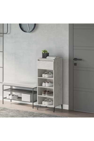 Concept Pantofar, gri beton, 40x36x105 cm, lemn prelucrat