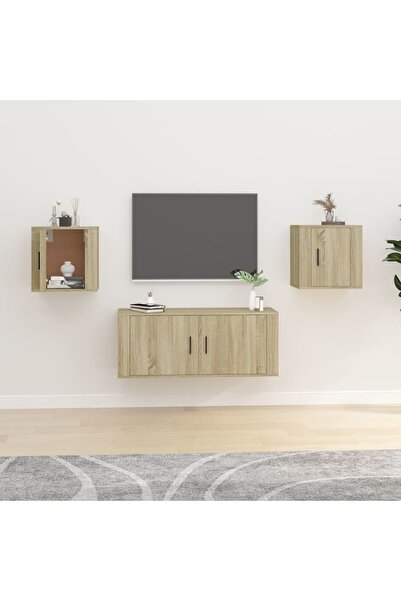 Concept Dulapuri TV montate pe perete 2 buc stejar sonoma 40x34,5x40 cm