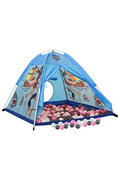 Concept Cort de joacă pentru copii cu 250 bile, albastru, 120x120x90 cm
