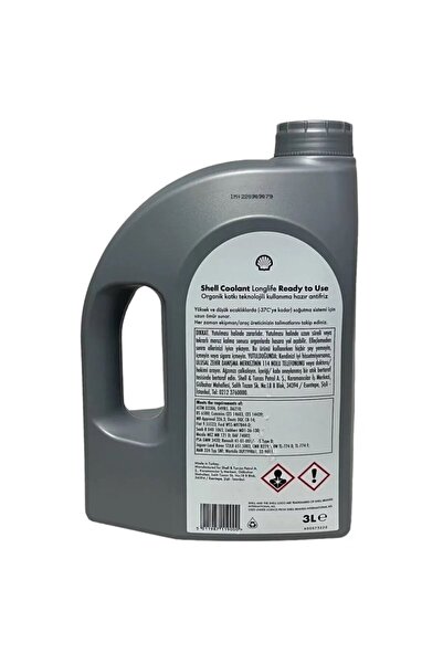 SHELL Coolant Longlife Kırmızı Hazır Antifriz 3 Litre -37c - Ready To Use ORJİNAL ÜRÜN GARANTİSİ