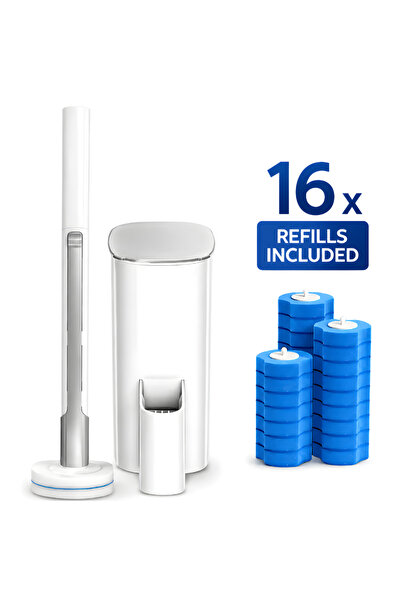 Kdhome Perie Curatare WC Toaleta SnapBrush, Unica Folsinta, 16 Rezerve Inclus...
