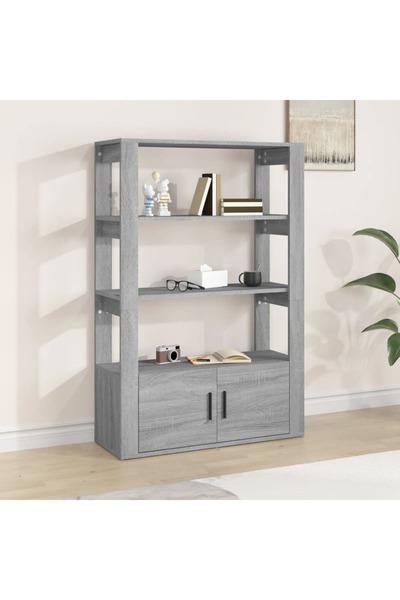 Concept Servantă, gri sonoma, 80x30x119,5 cm, lemn prelucrat