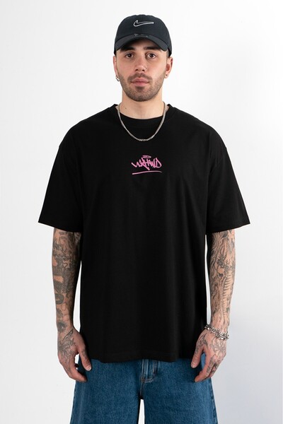 UKHWD SUPPLY Tricou bărbătesc oversize cu logo clasic UKHWD UK1243SYPM