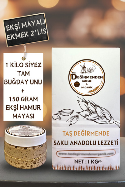 Taş Değirmenden Organik Siyez Tam Buğday Unu - Siyez Ekşi Hamur Mayası