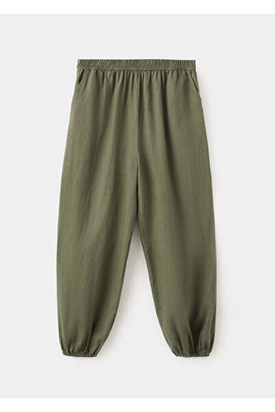 MANGO Kids Keten şalvar pantolon