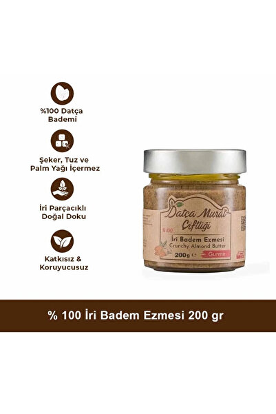 Datça Murat Çiftliği % 100 İri Badem Ezmesi 200 Gr