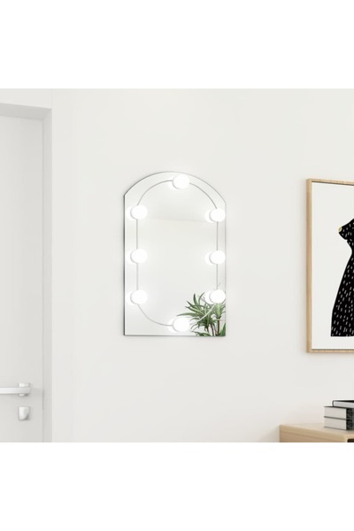 Concept Oglindă cu lumini LED, arcadă, 60x40 cm, sticlă