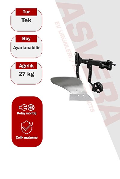 Kaan Asvera Tekerlekli Büyük Aynalı Tekli Pulluk - 10-12-22 HP Çapa Makineler...