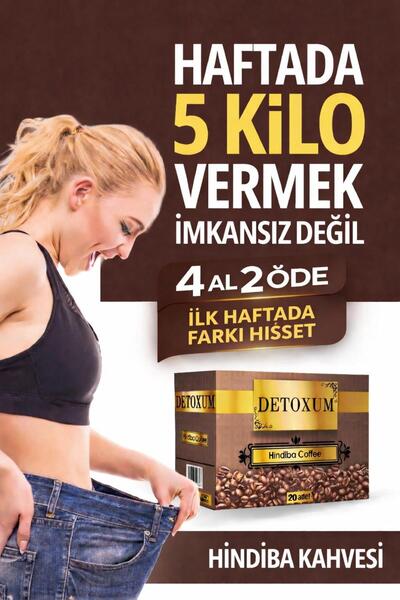 Detoxum Zayıflamak Tok Tutma Hızlı Kilo,verdiri Coffee Time kolojen Hindiba D...