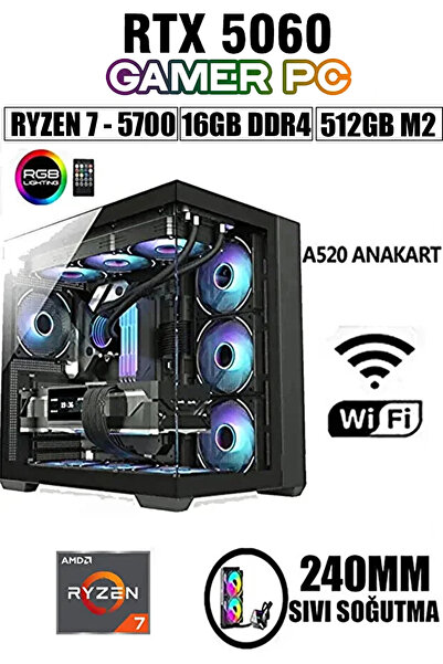 Dmc N343 Windows 11 / Ryzen 7 5700 / 16GB RAM/ 512GB M2 SSD / 8GB RTX5060 / S...