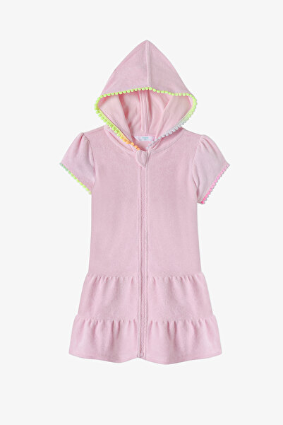 Penti Süßer, pastellrosa Handtuch-Kaftan für Mädchen in Rosa