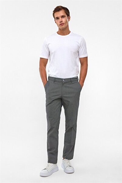 SÜVARİ Siyah Regular Armürlü Pantolon