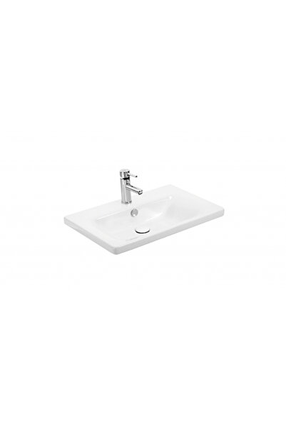 SANOVİT Sanovit Soft 65 cm Konsollu Oval Köşeli Lavabo Beyaz