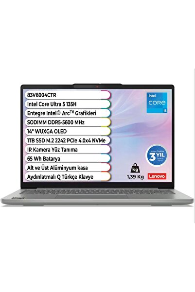 LENOVO IdeaPad Slim 5 14IMH10 Intel Core Ultra 5 135H 16 GB 1 TB SSD FreeDos ...