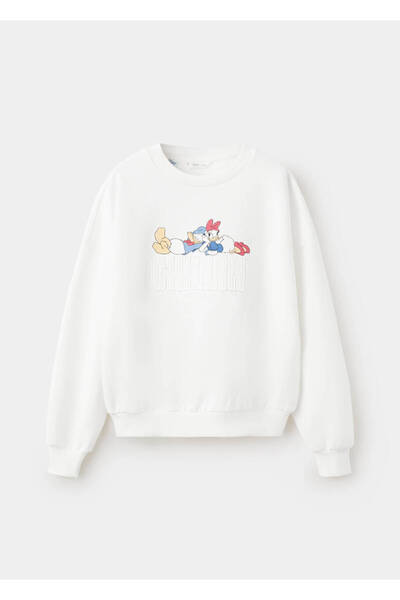 MANGO Kids Daisy Donald desenli sweatshirt
