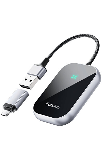 HASEPE Modulator 2 în 1 Carplay și Android Auto Wireless HASEPE, Smart USB ca...