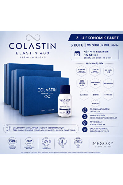 Colastin Premium Blend 10.000 Mg Kollajen & 400 Mg Elastin x3
