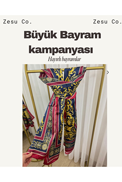zesu co İthal Vual İpek Şal İç Göstermeyen Kaymayan Tesettür Şal