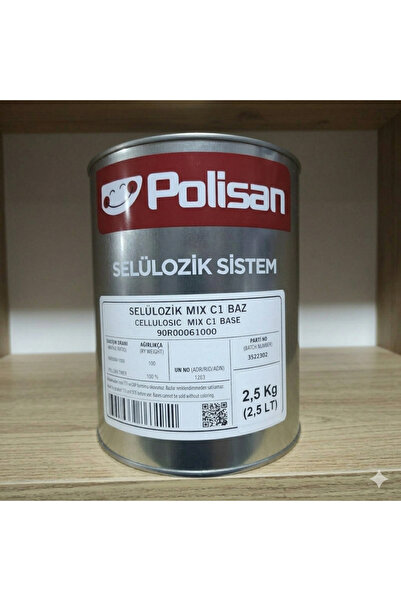 Polisan Selülozik Boya Çimen Yeşili Renginde 2.5 Kg (2.5 LT) Ral 6010 1 Adet