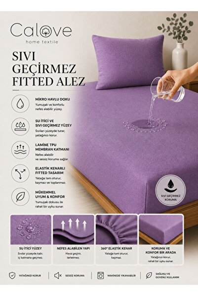 calove Premium Sıvı Geçirmez Mikrofiber Alez - Tam Kenar Korumalı Yatak Koruy...