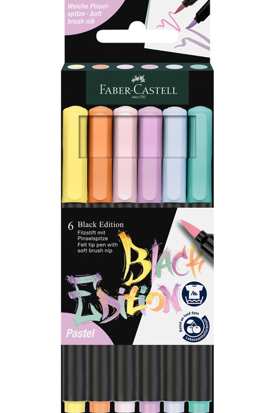 Faber Castell SET DE PIXURI CU PUNCT DE VEDERE EDIȚIE NEAGRĂ 6 CULORI PASTEL ...