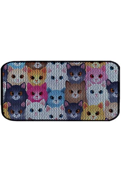 AKTUNÇ XXL BÜYÜK BOY ELEKLİ TUVALET ÖNÜ DESENLİ KEDİ KUMU PASPASI 60X120 CM