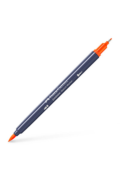 Faber Castell Marker pentru schițe cu 2 vârfuri, Portocaliu Cadmiu închis, 11...