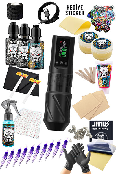 Olympus Wireless Oled Screen Tattoo Machine Set - Color Screen Tattoo Machine Set