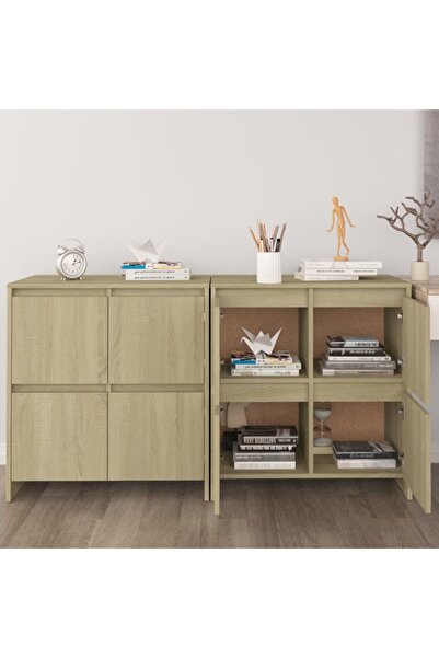 Concept Servante, 2 buc., stejar sonoma, 70x41x75 cm, PAL