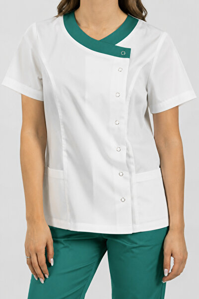 Masstex Bluză medicală „Clara” – VERDE – Tercot 65/35, Unisex, Respirabilă și...