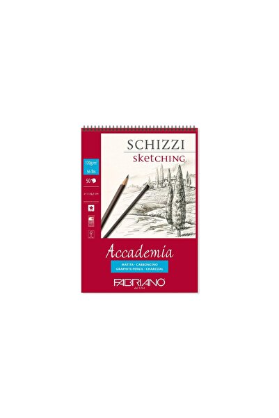 Fabriano Тетрадка за рисуване Accademia Schizzi, А4, със спирала, Fabriano
