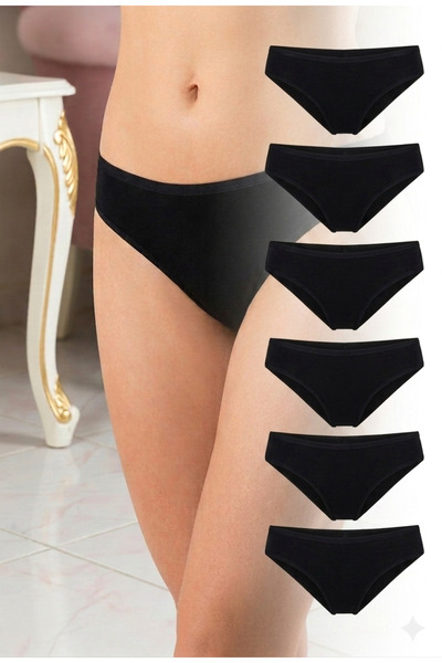 Bikini kesim pamuklu külot 6lı paket
