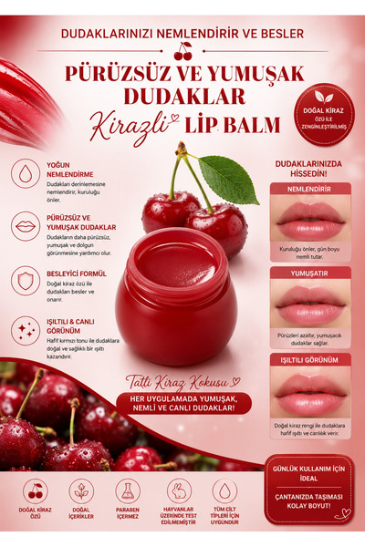 SETBEAUTY Kirazlı Lip Balm 10ML
