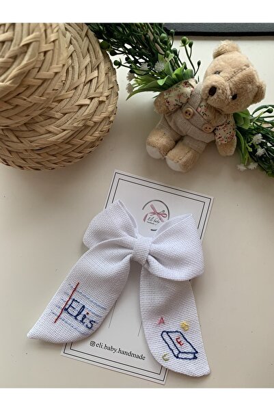 Eli baby handmade Okul Temalı Fiyonk Toka