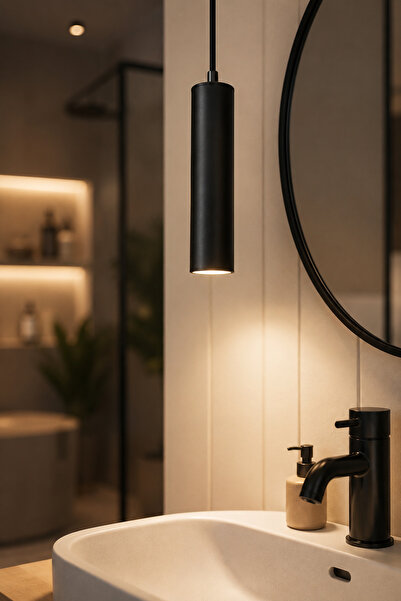VENON Lorex Tekli Sarkıt Siyah 18 Cm Modern LED Spot Lamba 💖 GU10 Uyumlu GÜN...