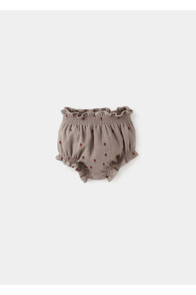 MANGO Baby Çiçek işlemeli romper