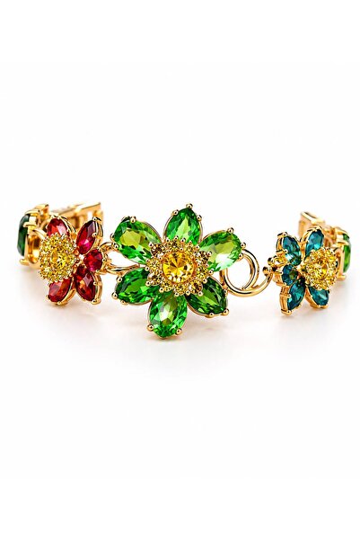 POSEİDONS JEWELLERY SWA Çiçek Renkli Idyllia Tarz Bileklik
