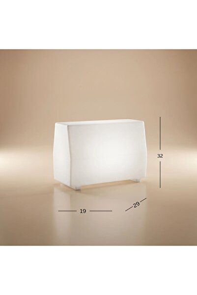 MYASEM STORE رصيف حجم كبير مع إضاءة LED مقاوم للماء والرطوبة للحدائق والشرفات بأبعاد 32×29×19 سم