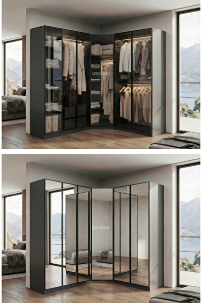 CANBAZ FURNİTURE ESLA KÖŞE DOLAP %100 MDF (KURULUM DAHİL)
