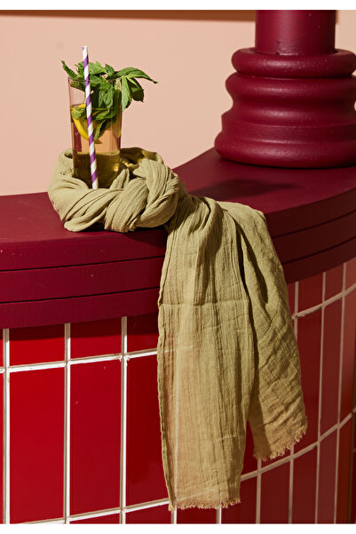 Freshscarfs Pamuklu Keten Şal Mint Tea