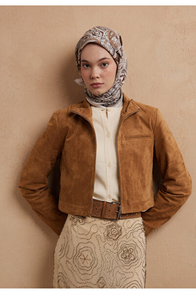 Freshscarfs Lena Desen Pamuk İpek Eşarp Cappuccıno