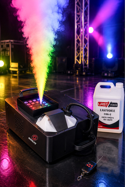 Quenlite Volcano-2500lk Dmx Sis Makinası 2500 Watt Led Işıklı Uzaktan Kumanda...