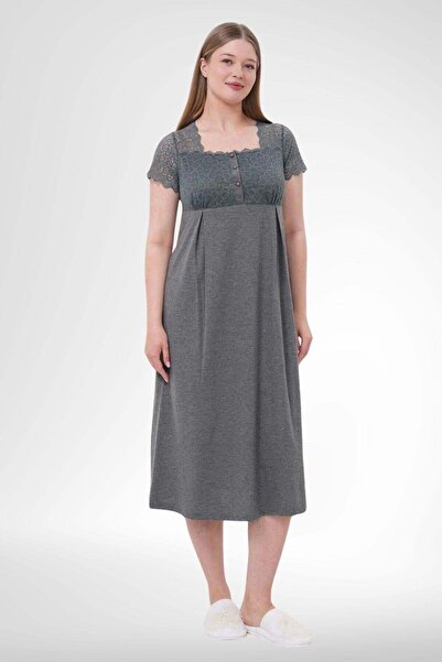 Mecit Pijama Mecit 6057 Καπνιστό Νυχτικό Εγκυμοσύνης
