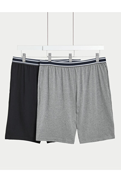 Marks & Spencer Saf Pamuklu 2'li Pijama Altı Seti