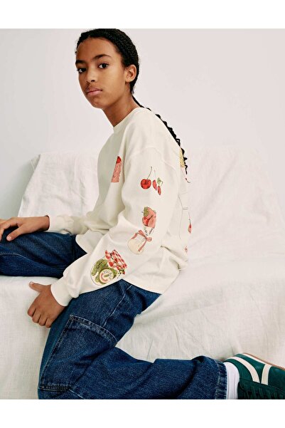 Marks & Spencer Desenli Pamuklu Sweatshirt