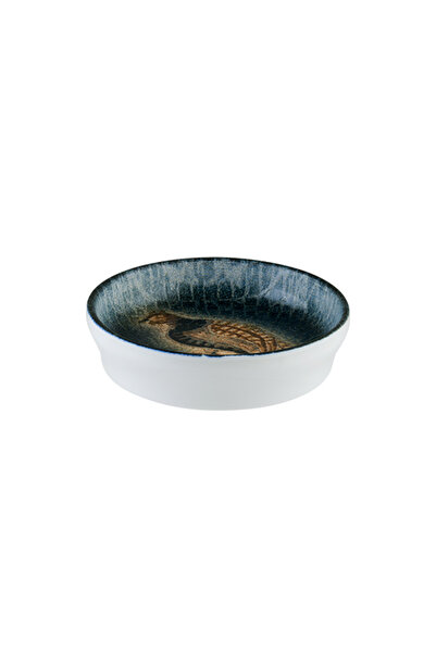 BONNA EXPERİENCE Polla Navy Hygge 10cm 4 Adet Yuvarlak Porselen Kase Seti