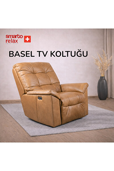 Smarto relax Tv Koltuğu Basel Elektrikli Masajlı Döner Sallanan Sırt Dayanağı...