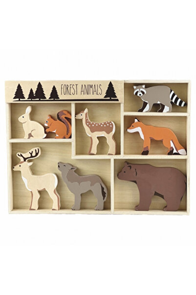Egmont Toys 8 animale de padure din lemn,