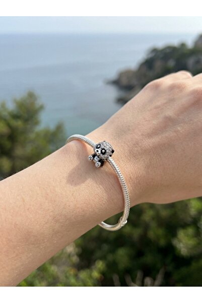 My Story Işıltılı Sevimli Panda Gümüş Charm