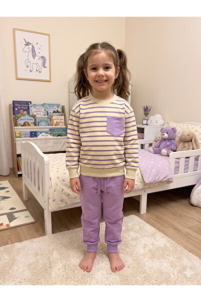 Fil Kids Set trening cu mânecă lungă pentru fete, din țesătură de bumbac, cul...